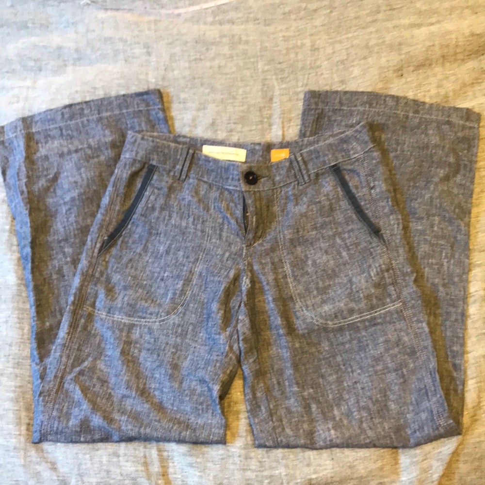 Linen wide-leg pants by Pilcro and the Letterpress